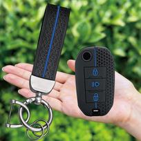 Silicone Car Key Case Cover For Citroen C5 C3 C4 C8 Berlingo For Peugeot Partner Rifter 208 308 508 407 2008 3008 3008 Expert black