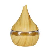 Wood Grain Aroma Diffuser USB Humidifier Mini Desktop Air Moisturizer Ultrasonic Cool Mist 300ml Capacity for Office Home Use One Size