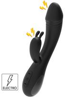She-E-O E-Stim Rabbit Vibrator Black