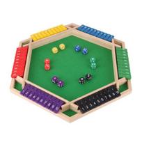 Stalo žaidimas „Shut The Box“ su 12 kauliukų mokomasis strateginis žaidimas su kauliukais 2–6 žaidėjams Vaikams Suaugusiesiems Šeimos naktinis vakarėlis Interaktyvus medinis Uždarykite dėžutę žaislas žalia