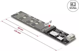 DELOCK 64291 OCuLink į M.2 Key M NVMe SSD adapteris
