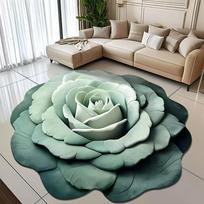 3D Gėlių Kilimas Buitinis Sugeriantis Grindų Kilimėlis Neslystantis Purvui Atsparus Lengvai Prižiūrimas Grindų Kilimėlis 40*40cm