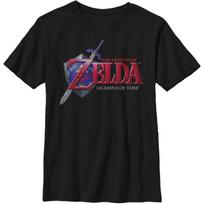 Nintendo Big Boys Zelda Hey Ocarina Graphic T-Shirt, Black, YXL S juoda