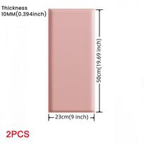 2pcs Leather Anti-collision Wall Fence Self Adhesive Soft Wall Panels  Room Headboard Grey 2PCS-23x50cm