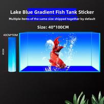 High Definition Blue White Gradient Aquarium Background Sticker Self Adhesive Waterproof Fish Tank Decorative Paper Wall Decal