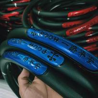 Universali visasezoninė vairo apdangalas sunkvežimiams ir autobusams - Tinka įvairių dydžių Black-Blue with Black Ring