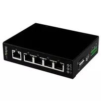 StarTech.com 5 prievadų nevaldomas pramoninis Gigabit Ethernet jungiklis – DIN bėgelio / sieninis montavimas