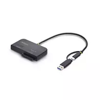 StarTech.com USB-C/USB-A prie M.2 NVMe ir 2,5 col./3,5 col. SATA adapteris, 10Gbps, be įrankių, išorinis SSD/HDD skaitytuvas, B+M/M-Key