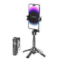 Foldable Selfie Stick Multi-Functional Phone Tripod with Handle, 360° Rotation Mount for Live Stream Vlog, Bulk juoda