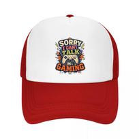 Retro Gaming Quote Headset Badge Mesh Baseball Cap Casual Hat Outdoor  For Womens Unisex FeUnisex One Size