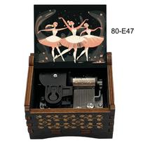 Swan Lake Wind up Music Box Elegance Ballet Dancer 18 Note Silver Movement Special Musical Gift for Friend Family Birthday Party (as the picture,Small)