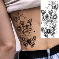 1 lapas Gražus akvarelinis skraidantis drugelis Laikinos tatuiruotės moterims Atsparios vandeniui Realistiški netikri tatuiruočių lipdukai ant rankos, peties China Mainland