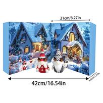 24PCS Countdown Calendar Advent Christmas Gnome 24 Days Countdown Calendar Collectible Home Decor Plush Toys for December 24PCS