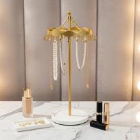 Rotating Necklace Holder Jewelry Display Rack Decor Storage and Hanging Organizer for gray