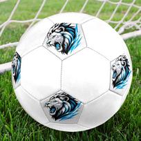 1 vnt. Liūto Rėkimo Jėgos Simbolis Futbolo Kamuolys Dydis 5 Mašininiu Siuvimu Siūtas Universalus Futbolo Kamuolys Patalpoms/Lauko Q74 Size 5