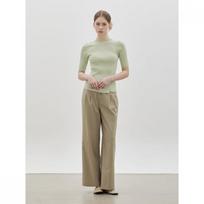 Cc Collect. Nylon Two Tuck Wide Pants C262msa032 LK (light khaki)/55