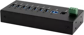 USB šakotuvas Exsys EX-11247HMS 7 prievadų, tvirtinimas ant DIN bėgelio, 15 kV ESD apsauga