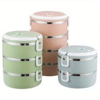 Stainless Steel Student Multi-layer Lunch Box Fresh-keeping Box Combination Creative Large Capacity Portable Insulated Lunch Box 1