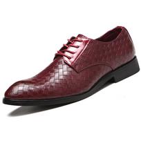 Classic Business Men's Dress Shoes Fashion Elegant Formal Wedding Shoes Men Slip On Office Oxford Shoes For Men Black M060 38