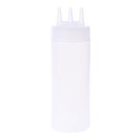 Simplistic 3 Hole Sauce Dispenser Safe Materials 3 Hole Outlet Sauce Bottle Sauce Dispenser For Everyday Cooking 12OZ balta