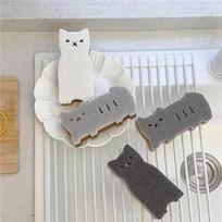 4pcs Cute Cat Kitchen Sponge Set - Thick and Durable Dishwashing and Cleaning Tools 4pcs