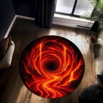 3D Iliuzijos Šedevrai Apvalūs Kilimai Didelio Įtrūkio ir Gilaus Įdubimo Dizainai Stulbinantys Optinės Iliuzijos Kilimai Atrodo Įtrūkę Grindų Kilimėliai 40x40cm