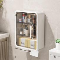 Large Capacity Wall Mounted Storage Box Dust-proof Waterproof Bathroom Storage Cabinet Multi Functional Space Saving balta