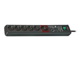 Brennenstuhl Secure-Tec Surge Protector 6-outlet 16A Black