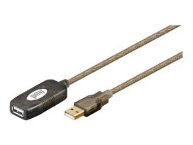 Goobay Active USB extension cable 5m Gold Transparent