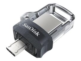 SANDISK Ultra Dual 128GB USB 3.0 / micro USB flash drive Black Silver