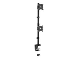 StarTech.com Vertical Desk Mount Dual Monitor Arm - For Monitors up to 27" - Adjustable - Desk Clamp / Grommet-Hole Mount - Dual VESA Monitors - Black (ARMDUALV) Dual Monitor Mounting Kit 13-27"