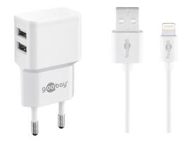 Goobay Dual Apple Lightning charger set, 5V adapter
