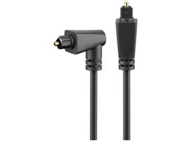 Goobay Digital angled audio cable (optical) Black 1m