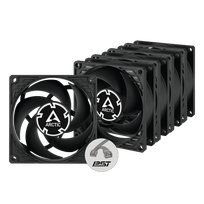 ARCTIC  P8 PWM PST Fan 5-pack Sort 80 mm