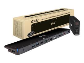 CLUB 3D CSV-1564W100 USB-C Docking Station with 100W Power Supply, Black