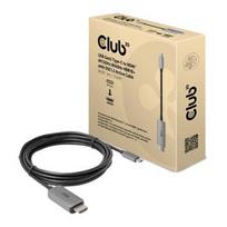 CLUB 3D CAC-1010 USB-C Gen2 to HDMI active adapter cable 3m Grey