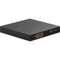 Goobay HDMI Splitter 1 to 2 (4K @ 30 Hz), black - splits 1x HDMI input signal into 2x HDMI output