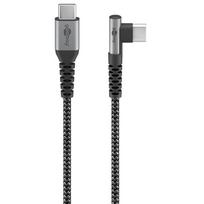 Goobay USB-C 90° angled cable 1 m Silver