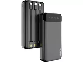 Dudao K6Pro+ black power bank 20000mAh 10W with 3 cables, assorted