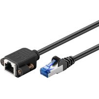 Goobay CAT 6a S/FTP CU Extension Cable 0.5m Black