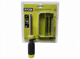 Ryobi Skruetrækker med bitsæt 17 Dele