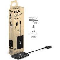 CLUB 3D Club3D CSV-1475 USB-C / USB-A to 2x HDMI DisplayLink Adapter 4K 60Hz