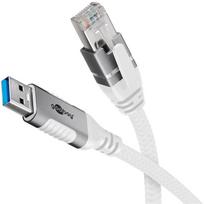 Goobay USB 3.0 to RJ45 network adapter 7.5 m CAT6 1Gbit/s White