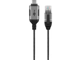 Goobay  74392 USB 3.1 type A to RJ45 7.5 m Black