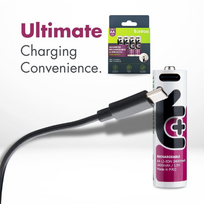 Uniross Batteries Uniross USB-C AA Rechargeable Battery Pack, 4-pack