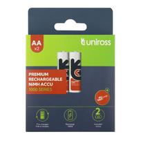 Uniross Batteries Uniross Ni-MH AA / HR6 Rechargeable Batteries 1000mAh, 2 pcs.