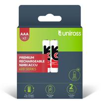 Uniross Batteries Uniross Ni-MH AAA / HR3 Rechargeable Batteries 600mAh, 2 pcs.