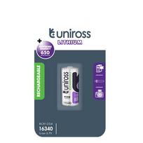 Uniross Batteries Uniross 16340 / RCR123A Lithium Battery Rechargeable 650mAh