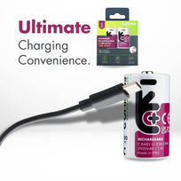 Uniross Batteries Uniross USB-C/HR14 Rechargeable Lithium Batteries 3000mAh, 2 pcs.