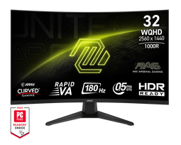 MSI MAG 325CQF 31.5 Rapid VA 2560 x 1440 (2K) HDMI DisplayPort 180 Hz
